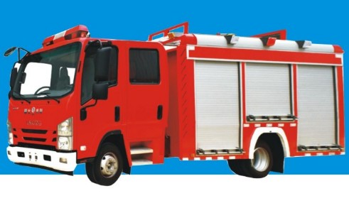 慶鈴五十鈴雙排泡沫消防車